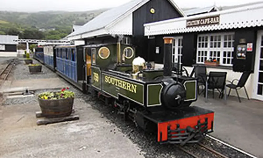image of a train at Fairbourne Narrow Gauge Railway Station